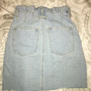 Paper Bag Jean Skirt